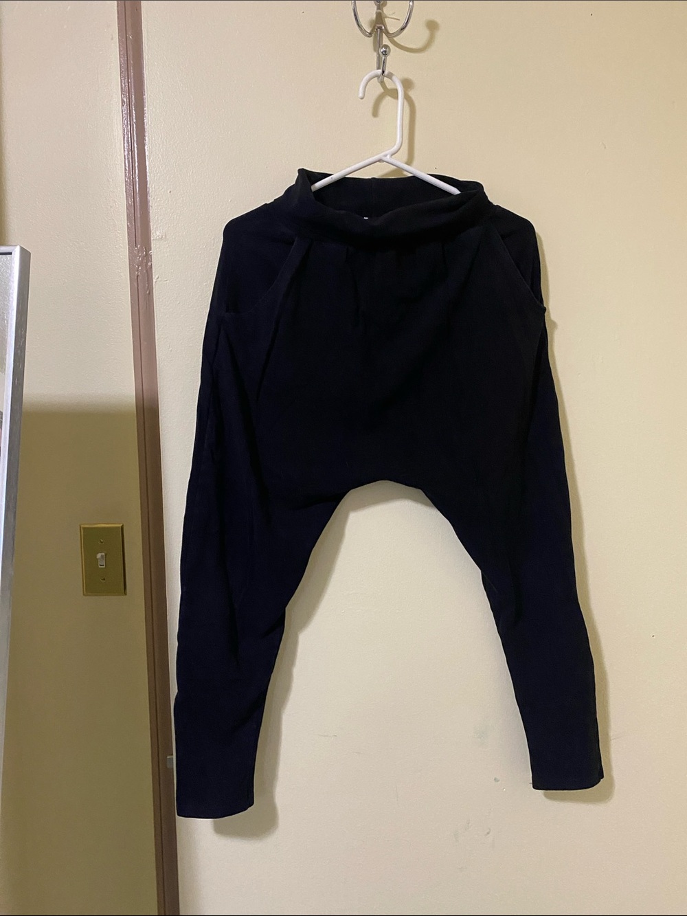 Body Wrappers Black Drop-Crotch Dance Joggers.